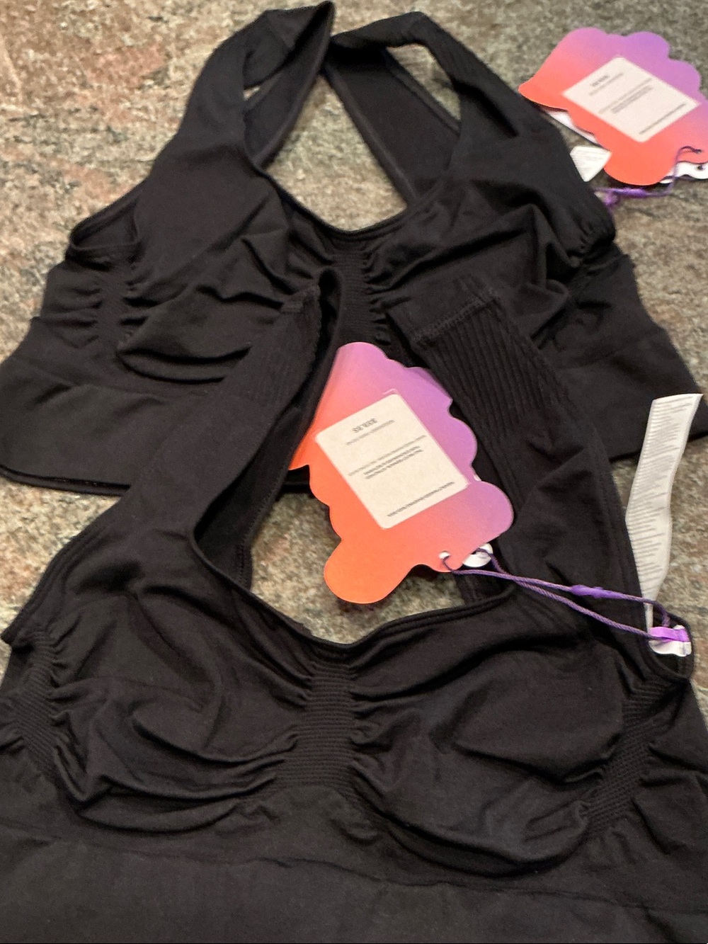 Fabletics Black Racerback Sports Bras - Pair